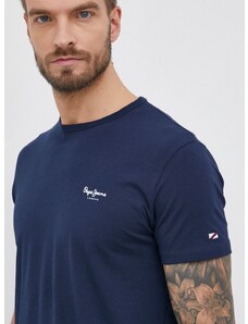 Kratka majica Pepe Jeans Original Basic 3 N mornarsko modra barva