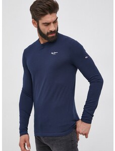 Majica z dolgimi rokavi Pepe Jeans Original Basic 2 Long N moška, mornarsko modra barva