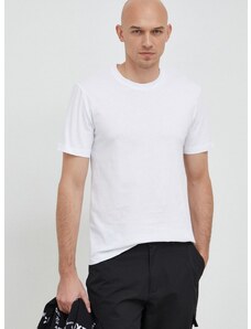 Bombažna kratka majica Trussardi bela barva