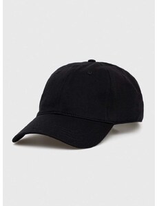 Bombažna bejzbolska kapa Lacoste črna barva