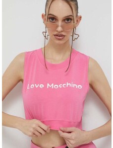 Top Love Moschino ženski, roza barva