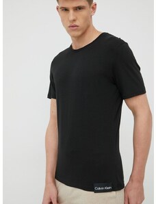 Pižama majica Calvin Klein Underwear črna barva