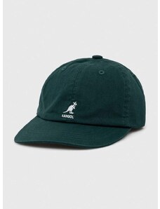 Bombažna bejzbolska kapa Kangol zelena barva