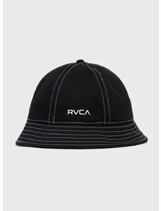 Bombažni klobuk RVCA črna barva