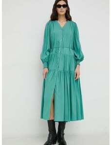 Obleka Bruuns Bazaar Rosebay Carline zelena barva