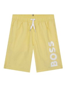 Otroške kopalne kratke hlače BOSS rumena barva