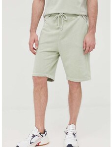 Bombažne kratke hlače United Colors of Benetton moško, zelena barva