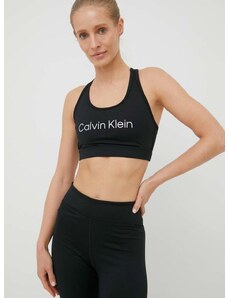 Športni modrček Calvin Klein Performance Ck Essentials črna barva