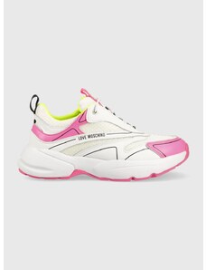 Superge Love Moschino Sneakerd Sporty 50 bela barva, JA15025G1G
