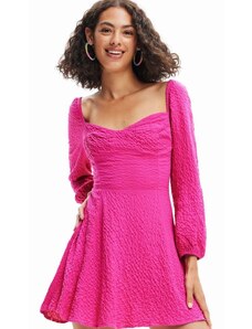 Obleka Desigual roza barva