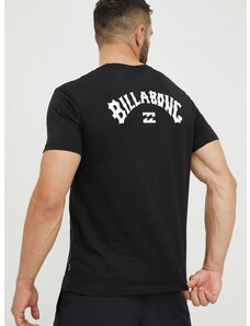 Bombažna kratka majica Billabong črna barva
