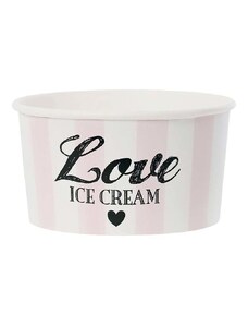 Miss Etoile komplet skodelic za sladoled za enkratno uporabo z žlicami (8-pack)
