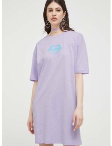 Obleka Love Moschino vijolična barva