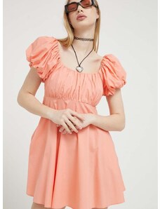 Obleka Abercrombie & Fitch oranžna barva