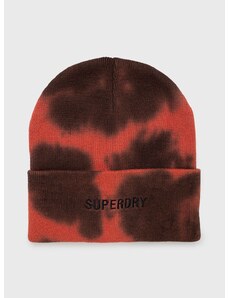 Bombažna kapa Superdry rdeča barva,