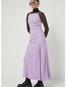 Obleka Abercrombie & Fitch vijolična barva