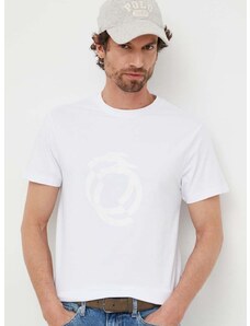 Kratka majica Trussardi moški, bela barva