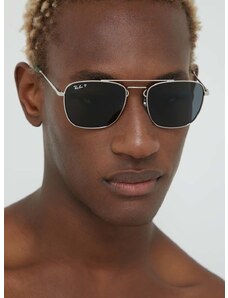 Sončna očala Ray-Ban moški, srebrna barva