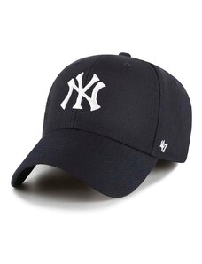 Kapa iz mešanice volne 47 brand Mlb New York Yankees mornarsko modra barva