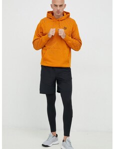 Bluza Puma moška, oranžna barva, s kapuco