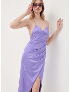 Obleka Bardot vijolična barva