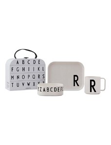 Otroški komplet za zajtrk Design Letters Classics in a suitcase R 4-pack