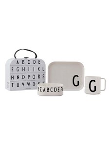 Otroški komplet za zajtrk Design Letters Classics in a suitcase G 4-pack