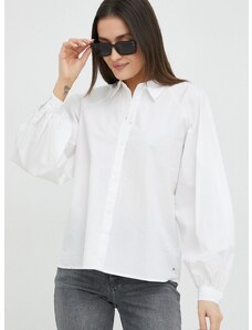 Bombažna srajca Tommy Hilfiger ženska, bela barva