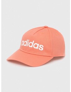 Bombažna bejzbolska kapa adidas Performance oranžna barva