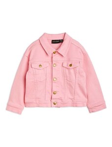 Bombažna jakna iz jeansa Mini Rodini roza barva