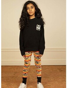 Otroški bombažen pulover Mini Rodini črna barva