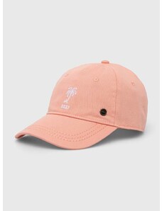 Bombažna bejzbolska kapa Roxy oranžna barva