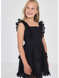 Otroška obleka Mayoral črna barva