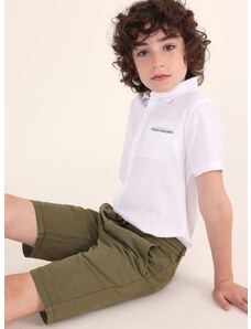 Otroške bombažne kratke hlače Mayoral zelena barva