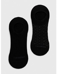 Nogavice Calvin Klein 2-pack moški, črna barva