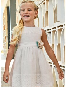 Otroška obleka Mayoral bela barva