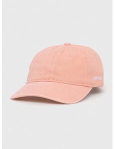 Bombažna bejzbolska kapa Levi's roza barva