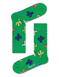 Nogavice Happy Socks Cactus zelena barva