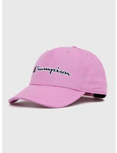 Bombažna bejzbolska kapa Champion vijolična barva