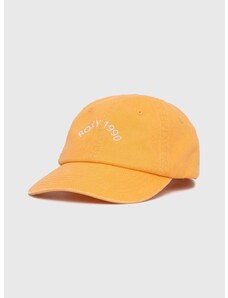 Bombažna bejzbolska kapa Roxy oranžna barva