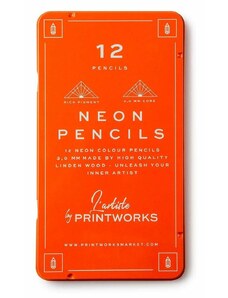Komplet barvic v etuiju Printworks Neon 12-pack