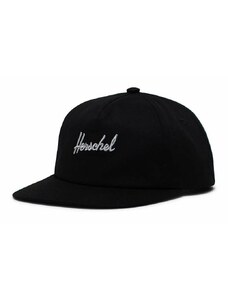 Kapa s šiltom Herschel 1218-0001-OS Embroidery črna barva