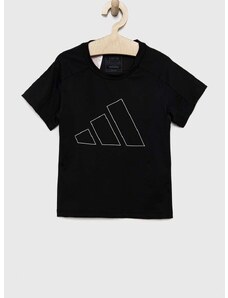 Otroška kratka majica adidas G TR-ES BL črna barva