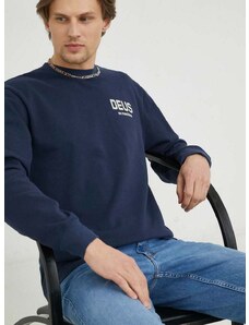 Bombažen pulover Deus Ex Machina moška, mornarsko modra barva