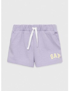 Otroške kratke hlače GAP vijolična barva