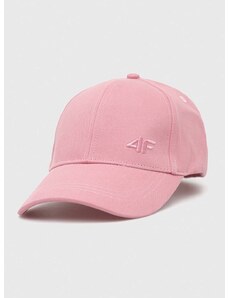 Bombažna bejzbolska kapa 4F roza barva