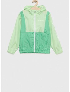 Otroška jakna Columbia Lily Basin Jacket zelena barva