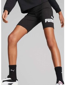 Otroške kratke hlače Puma ESS+ Logo Short Leggings G črna barva