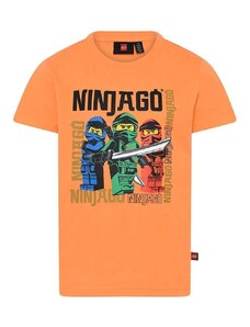 Otroška bombažna kratka majica Lego oranžna barva