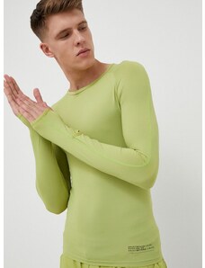 Majica z dolgimi rokavi za tek 4F zelena barva